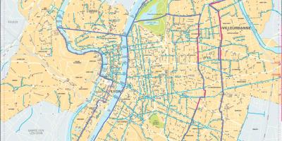 Քարտեզ Լիոն հեծանիվ