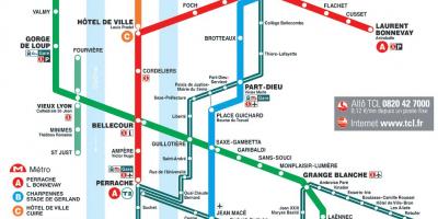 Լիոն Ֆրանսիա մետրոյի քարտեզ